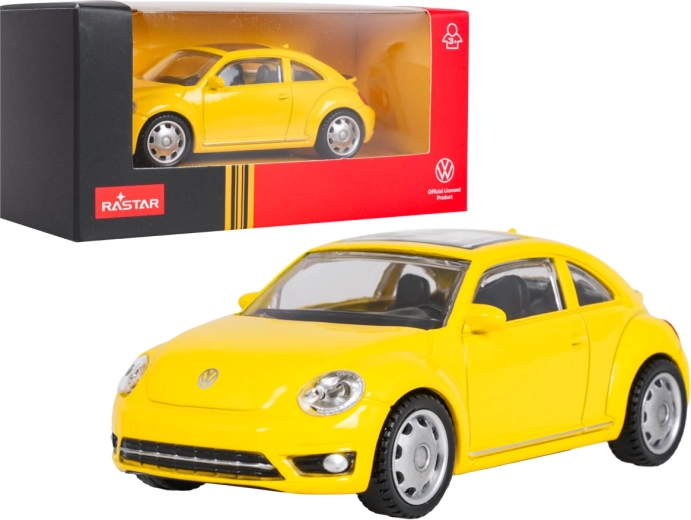 Metalen model Volkswagen Beetle RASTAR geel 1:43