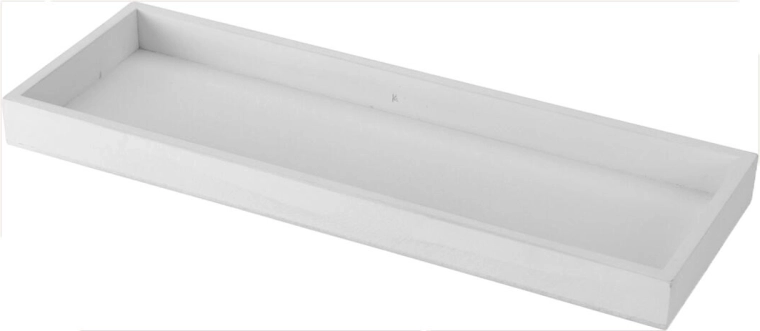 Decoratief houten dienblad, wit, 40 × 14 × 3 cm