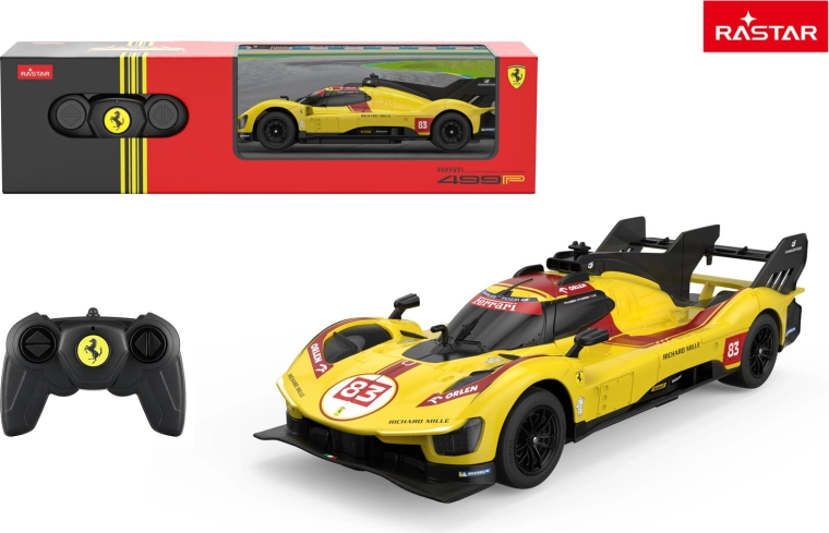 Rastar RC-auto Ferrari 499P geel 1:24 - 1 stuk