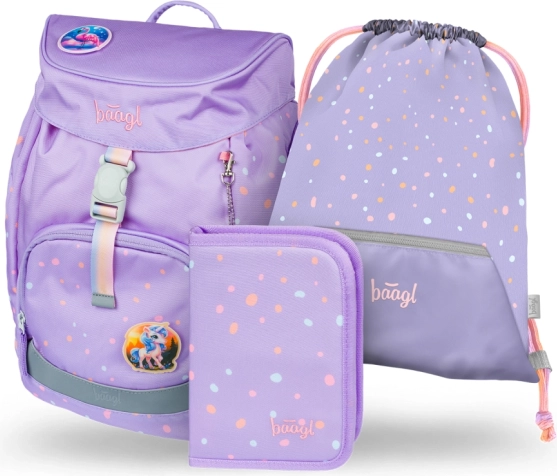 Baagl schoolset Airy Mazlíčci – rugzak, etui en gymsack