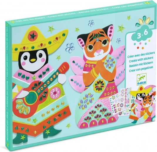 Collage met edelstenen DJECO