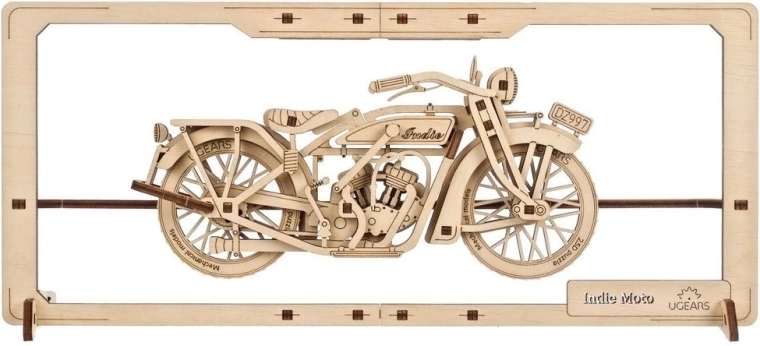 Ugears houten mechanische 2,5D-puzzel Indie Moto