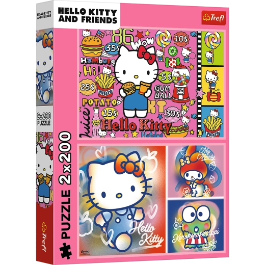 Puzzel 2x200 Hello Kitty en vrienden