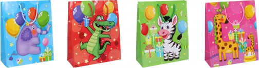 Cadeautas L kind 32 × 44 × 11 cm met dieren