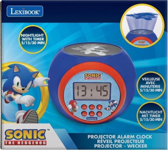Lexibook kinderwekker Sonic met plafondprojector