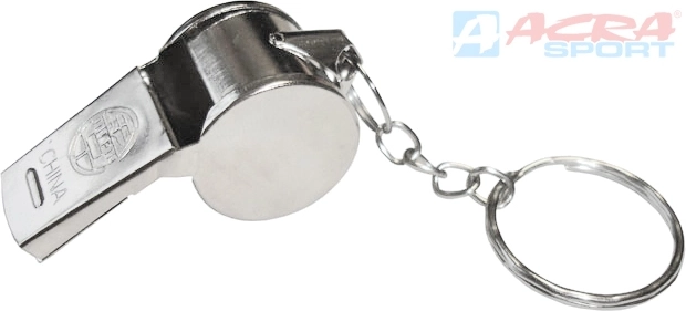 ACRA metalen sportfluit met balletje - 1 stuk