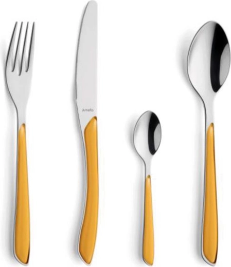 Amefa Éclat bestekset 24 stuks geel