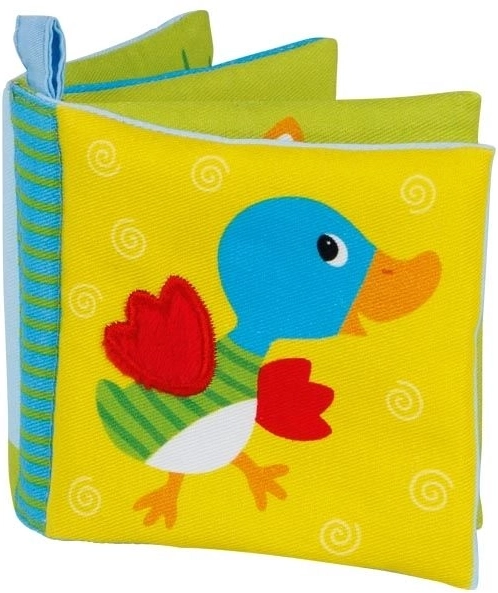 Katoenen kleurrijk knisperboekje met piepende Dierentjes