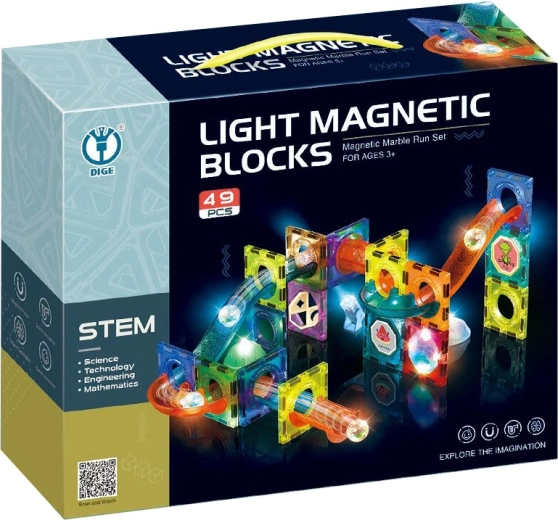 Magnetische lichtgevende knikkerbaan 49 stuks