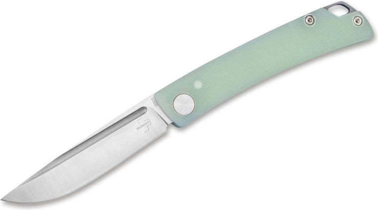Böker Plus Celos Jade zakmes 6,7 cm, lichtgroen G10