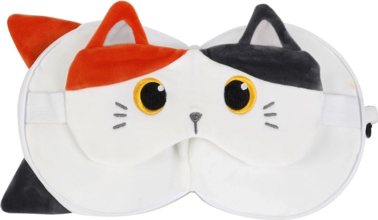 Reiskussen met oogmasker kat – Oranje kat