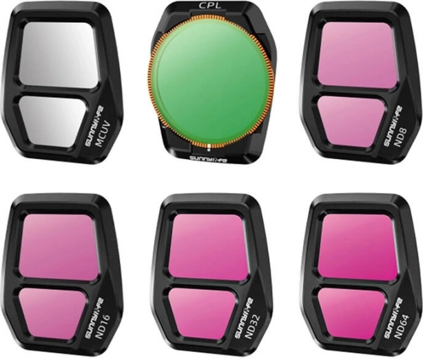 Sunnylife set van 6 filters voor drones AIR 3S