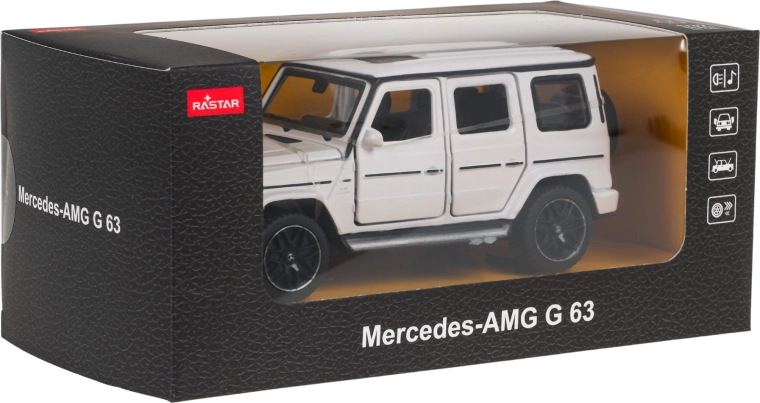 Metalen model Mercedes-AMG G 63 met geluid, wit RASTAR