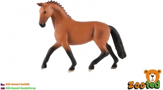 Realistische plastic model paard bruin 13 cm