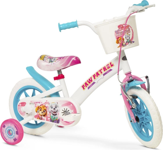Kinderfiets TOIMSA Paw Patrol 12 inch wit-roze