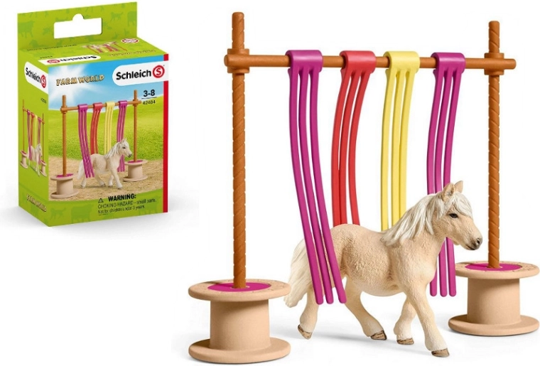 Schleich set paard met obstakels en stickers