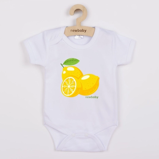 New Baby babyromper met Lemon-print, korte mouw, maat 80 (9–12 maanden)