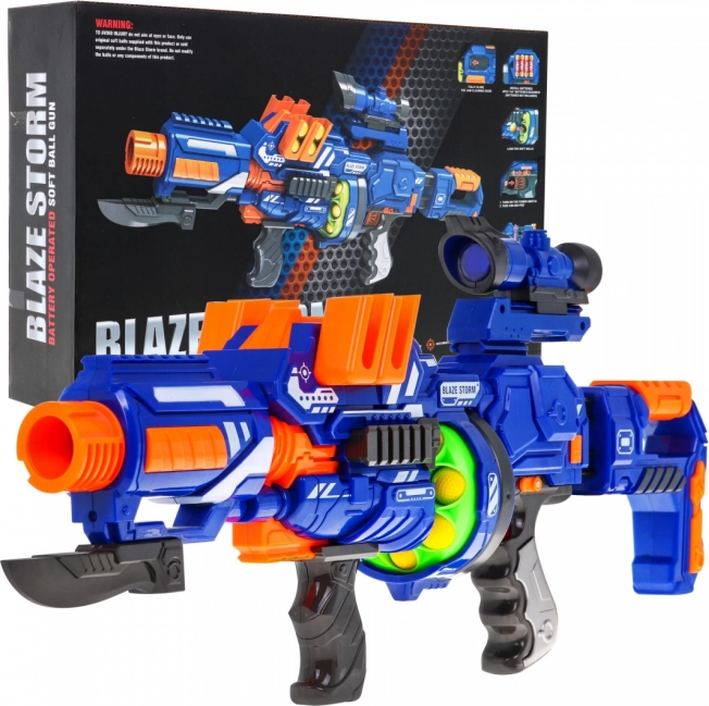 Blaze Storm foamblaster voor tieners 14+ met trommelmagazijn en vizier