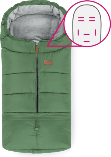 Petite&Mars verstelbare voetenzak 3-in-1 Jibot Horizontal Juicy Green
