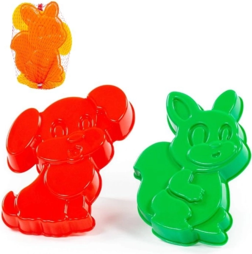 Zandvormpjes eekhoorn en hondje