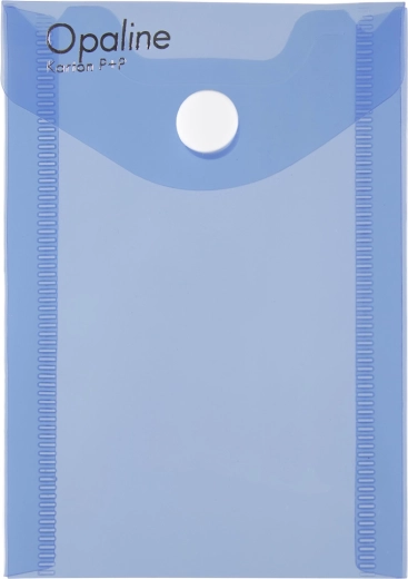 Documentenmapje met drukknoop A7 staand Opaline blauw