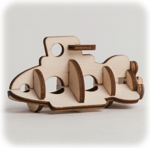 CuteWood houten 3D-puzzel Onderzeeër