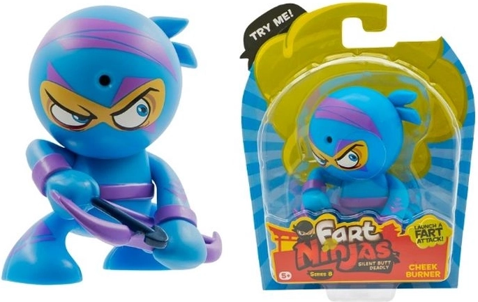 Fart Ninjas figuurtje met geluid Cheek Burner