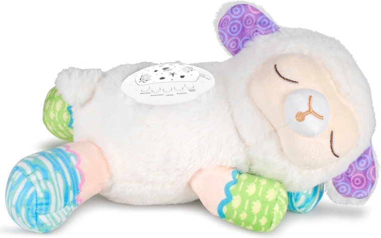 Slaaphulp schaapje met huildetectie en kunstmatige intelligentie