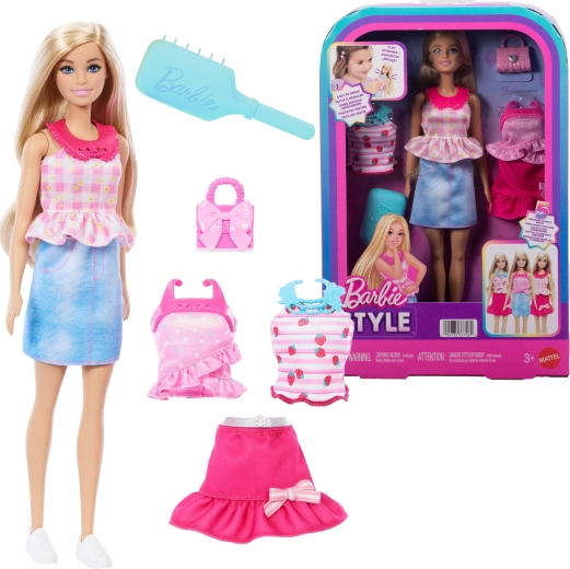 Mattel Barbie Style modieuze pop met set kleding en accessoires