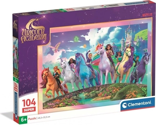 Clementoni puzzel Unicorn Academy super 104 stukjes