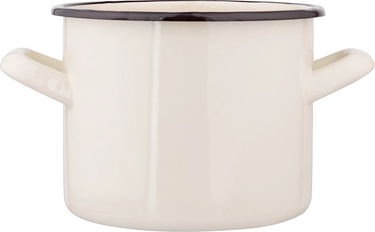 Geëmailleerde pan Silesia 1,5 l crèmekleurig 14 cm