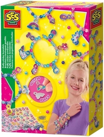 SES Pluizige armbanden met stickers