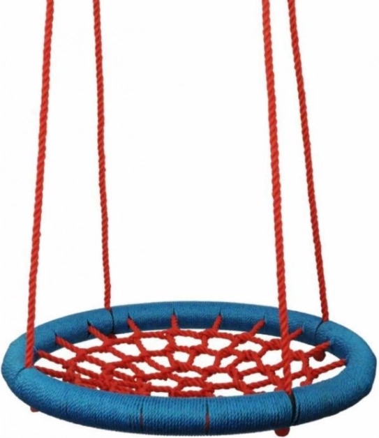 WOODY Schommelring rood-blauw (diameter 100 cm)