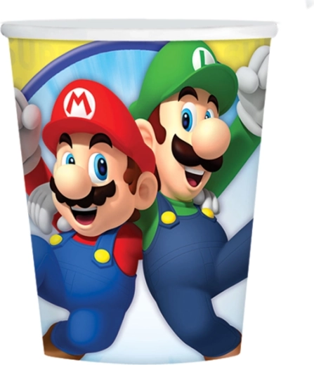 Super Mario bekers 250 ml (8 stuks)