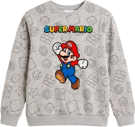 Grijze Super Mario-hoodie