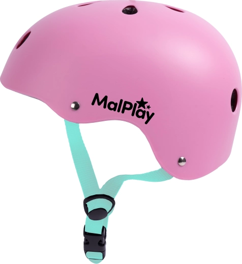 kinderfietshelm SafeKiddo roze‑turquoise (S 48–54 cm)