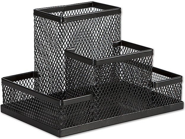 Metalen universele pennenhouder, zwart