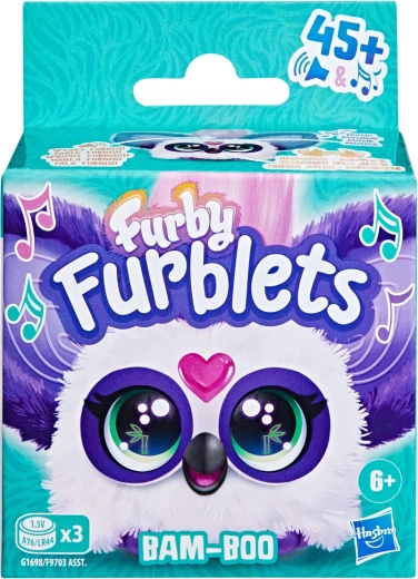 Hasbro Furby Furblet Bam-Boo interactieve mini panda sleutelhanger