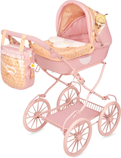 DeCuevas opvouwbare poppenwagen met tas Honey – 81 cm