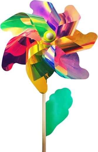 Kleurige windmolen 32 cm
