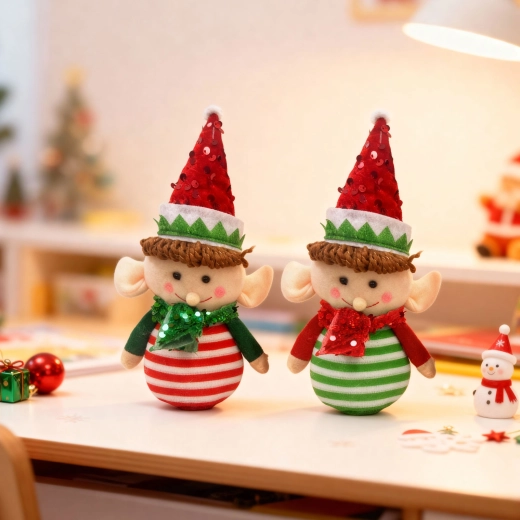 Kerstkabouter 21 × 14 × 7 cm, 2 uitvoeringen - 1 stuk