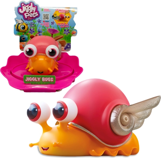 Interactief speeltje JIGGLY BUGS slak oranje