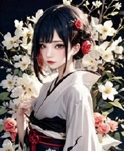 Diamantschilderen Meisje in kimono