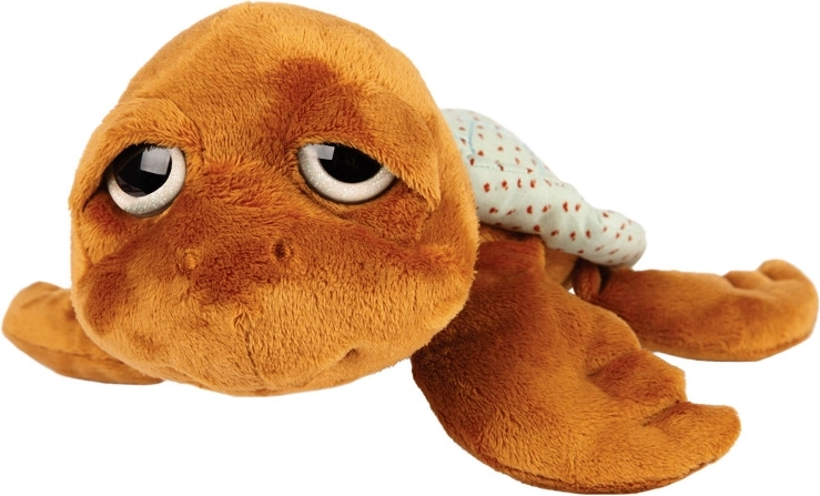 Zachte pluche schildpad bruin met lichtgroen schild