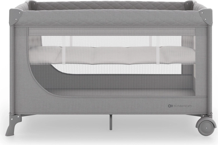 Kinderkraft Leody Up reisbedje 2-in-1 grijs
