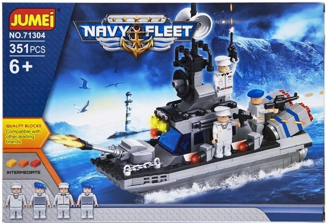 Bouwset Jumei Navy Fleet – militaire boot, 351 onderdelen - 1 stuk