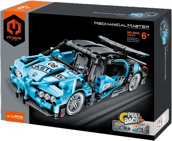 IM.MASTER blauw pull-back raceauto 422 onderdelen