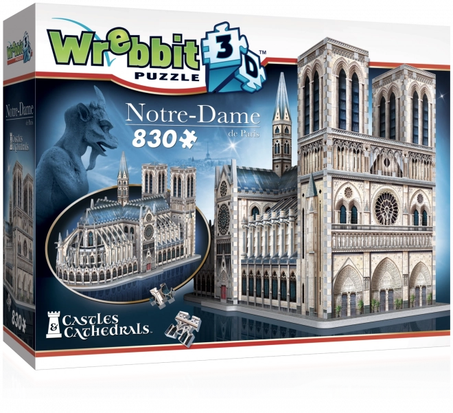 3D-puzzel kathedraal Notre-Dame van WREBBIT, 830 stukjes