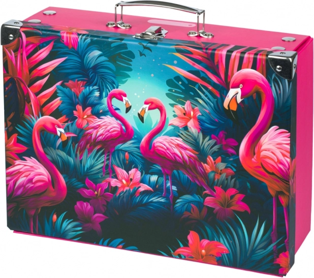 Opvouwbare schoolkoffer Flamingo’s