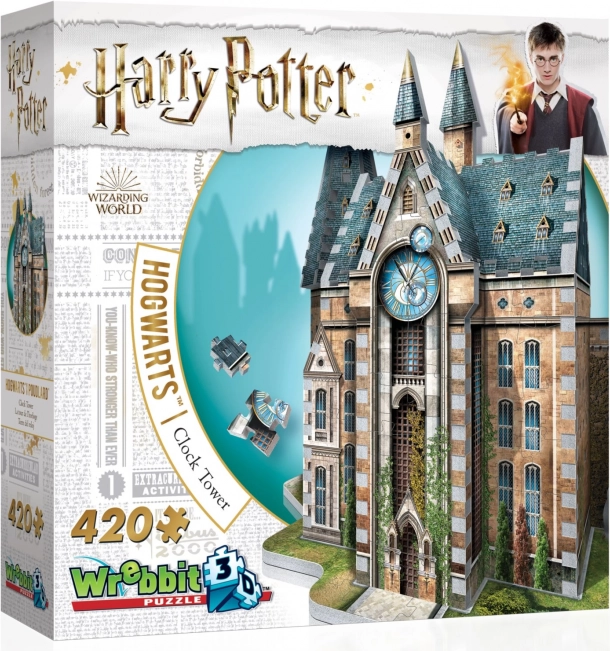 Wrebbit 3D-puzzel Harry Potter Zweinstein – Klokkentoren, 420 stukjes